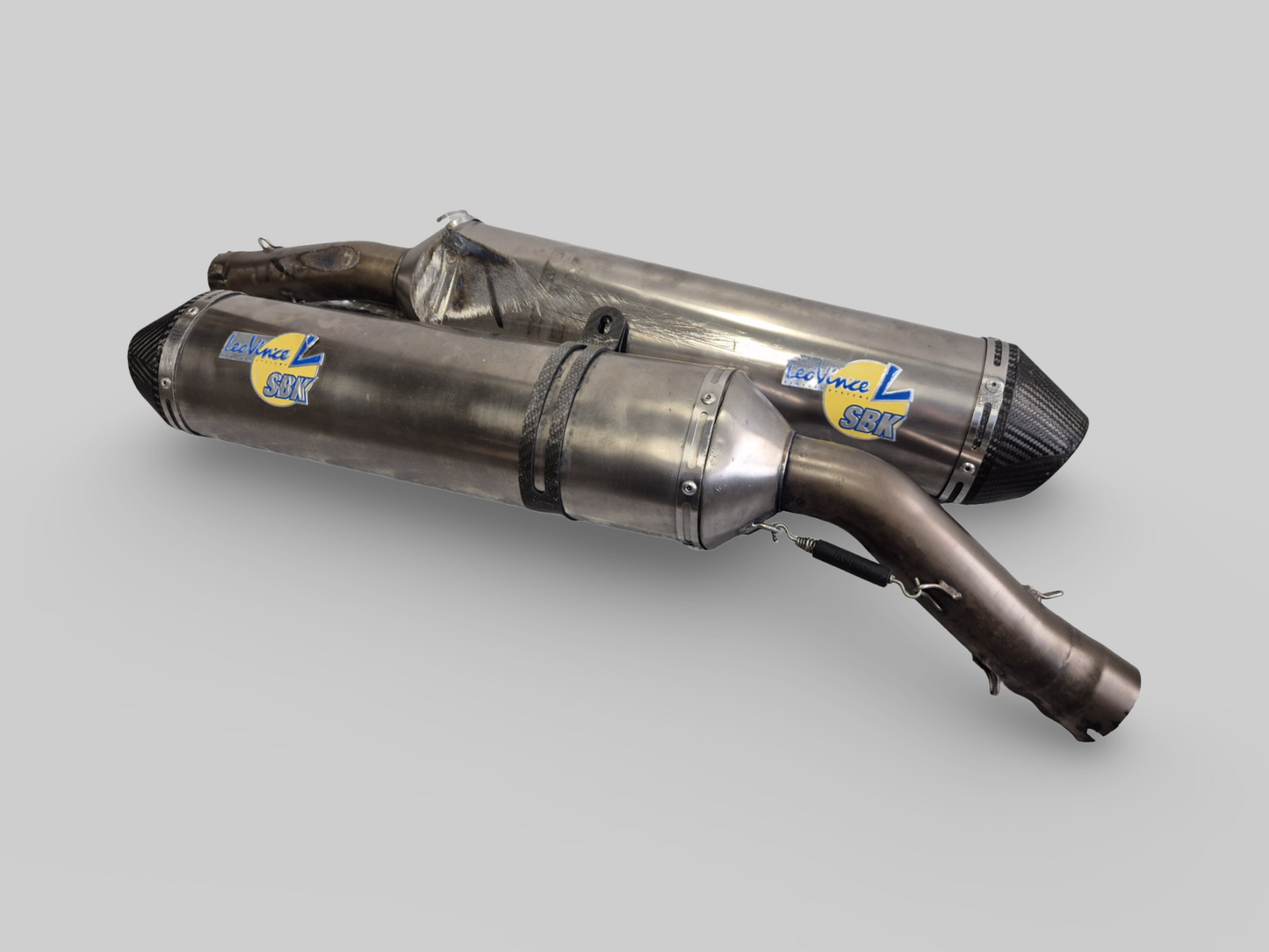 LEOVINCE SBK TITANIUM EXHAUST SLIP-ON SET Aprilia RSV1000R 04-09 / Tuono 1000R 06-09