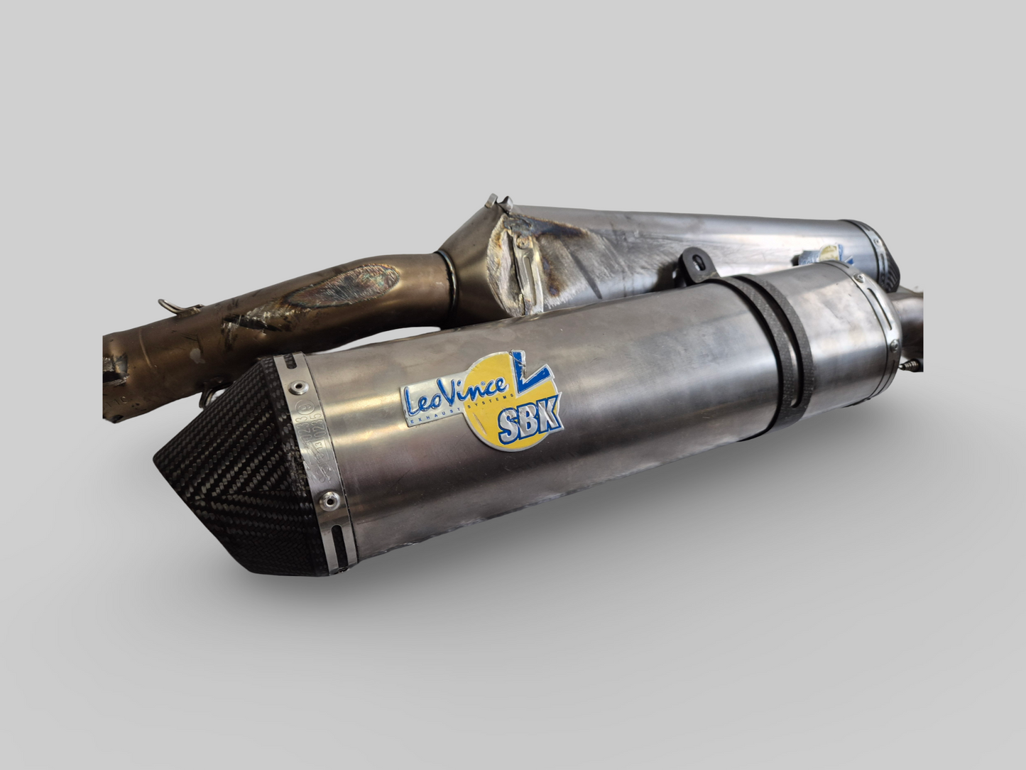 LEOVINCE SBK TITANIUM EXHAUST SLIP-ON SET Aprilia RSV1000R 04-09 / Tuono 1000R 06-09