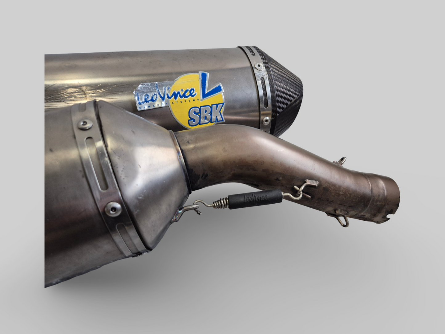 LEOVINCE SBK TITANIUM EXHAUST SLIP-ON SET Aprilia RSV1000R 04-09 / Tuono 1000R 06-09