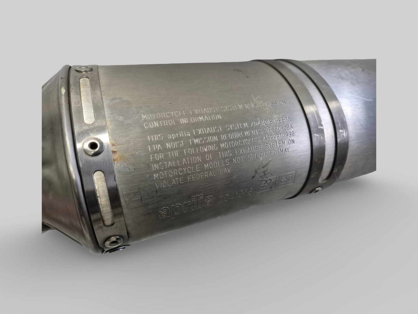 LEFT ORIGINAL EXHAUST CAN MUFFLER 856535 Aprilia RSV1000R 04-10 / Tuono 1000R 06-10