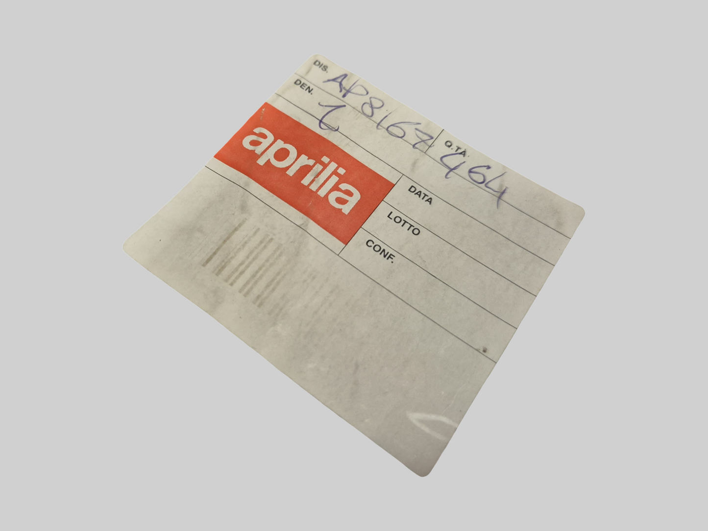 LOWER FRONT SIDE DECAL KIT HOT RED 2001 COMPLETE AP8167464 Aprilia RSV Mille 2001