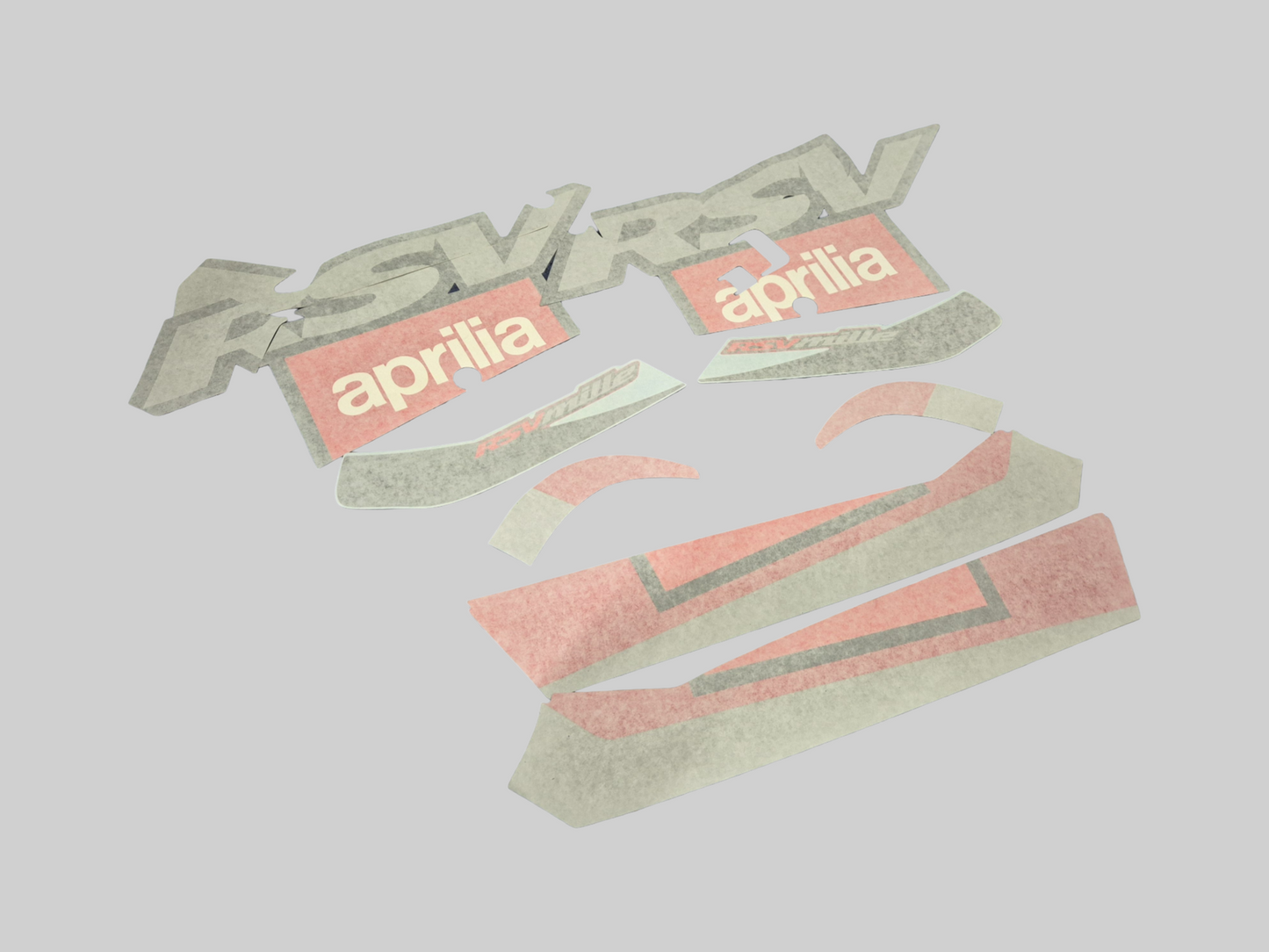 LOWER FRONT SIDE DECAL KIT HOT RED 2001 COMPLETE AP8167464 Aprilia RSV Mille 2001
