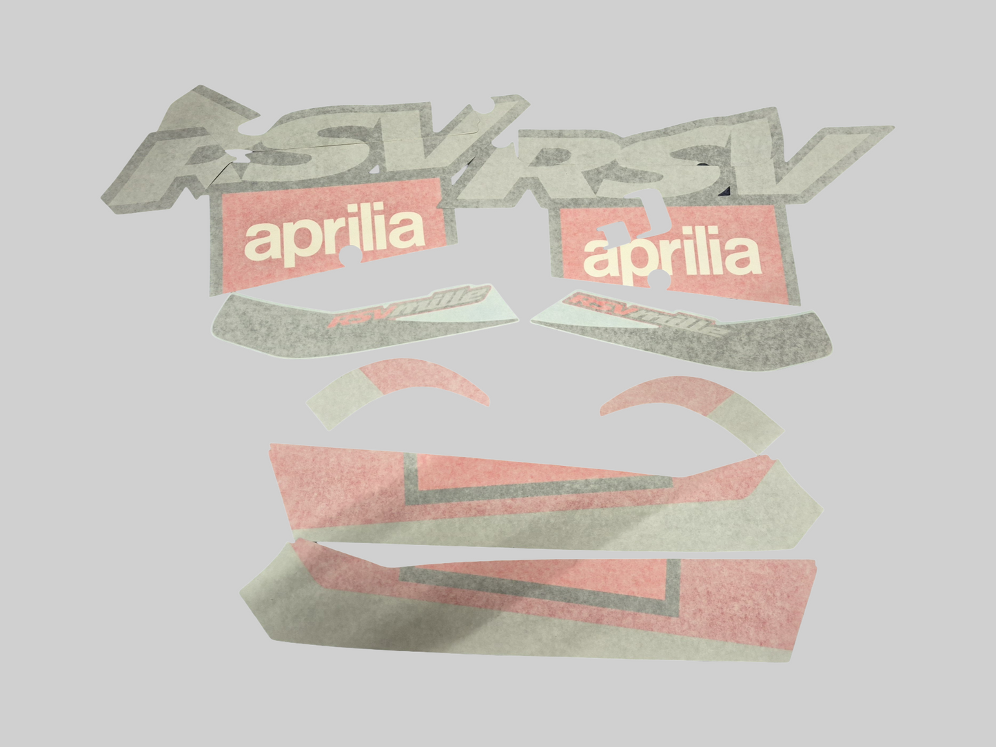 LOWER FRONT SIDE DECAL KIT HOT RED 2001 COMPLETE AP8167464 Aprilia RSV Mille 2001