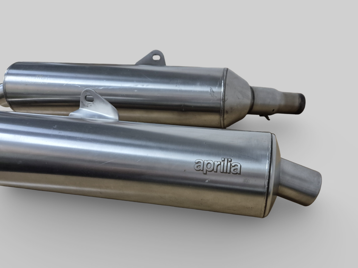 ORIGINAL EXHAUST SILENCER SET AP8119443 AP8119431 Aprilia SL1000 Falco 2000-2003