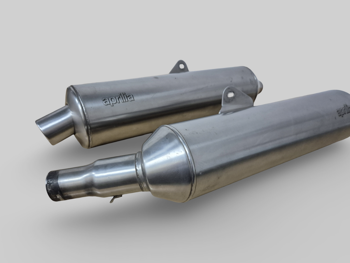 ORIGINAL EXHAUST SILENCER SET AP8119443 AP8119431 Aprilia SL1000 Falco 2000-2003