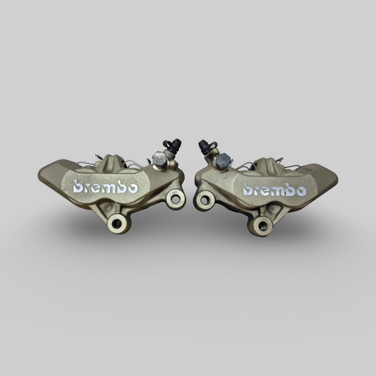 FRONT LEFT-HAND BRAKE CALIPER BREMBO P4 GOLD AP8113971 Aprilia RSV Mille 98-03 / Tuono 02-05