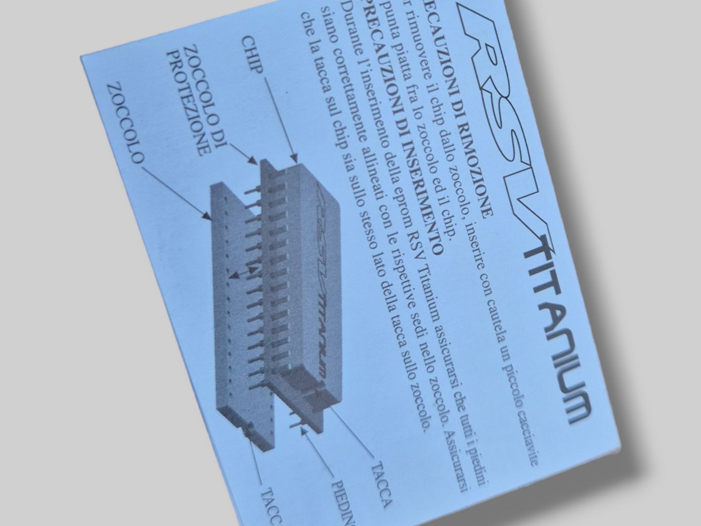 RSV TITANIUM EVO EPROM BOOKLET Aprilia RSV Mille 98-03 / Tuono 02-05