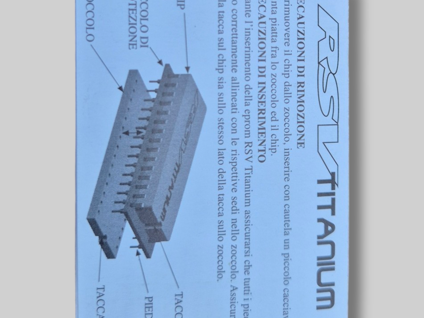 RSV TITANIUM EVO EPROM BOOKLET Aprilia RSV Mille 98-03 / Tuono 02-05